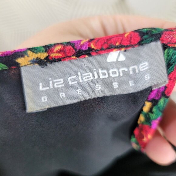 Vintage 90s Sequin Shirt Dress Size Medium Large Floral Grunge Alt Pink Red Rose - Picture 7 of 7